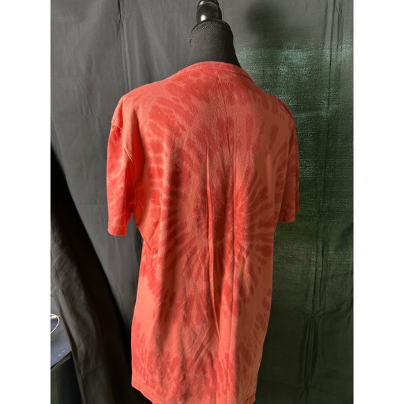 Fender tee‎ by Lucky Brand guitar size women's L coral tie dye short sleeve - Picture 2 of 3